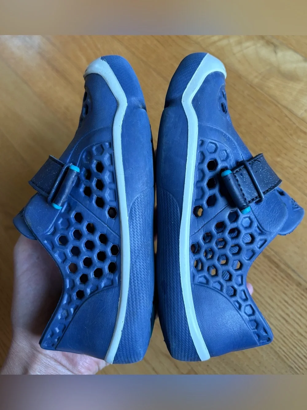 Plae Mimo Shoes Kids Slip On Blue White Water Sneaker Toddler Boys Size 10
